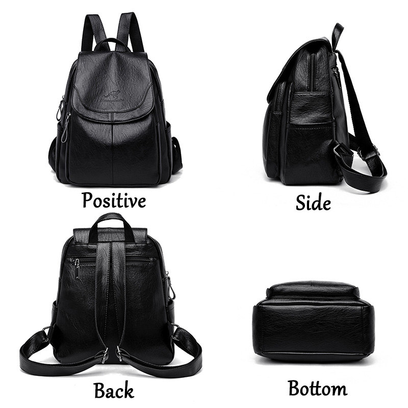 Women Bags In Sale - Plecak damski z miękkiej skóry w