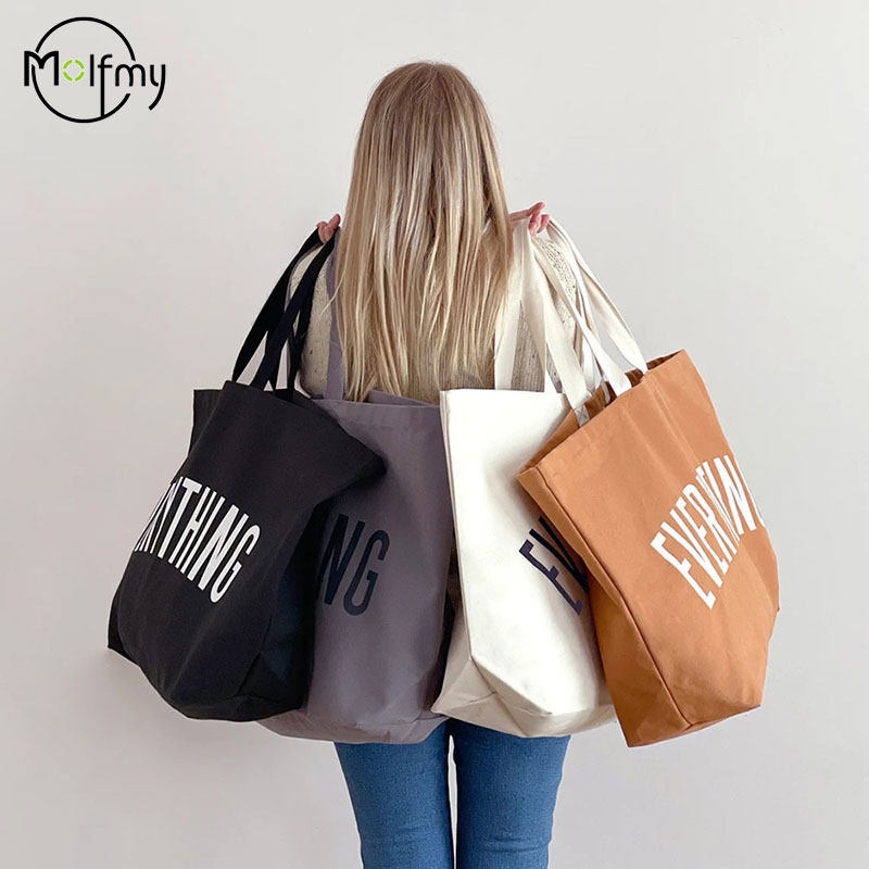 Women Bags Low Price - Płócienna torba z grubej bawełny o
