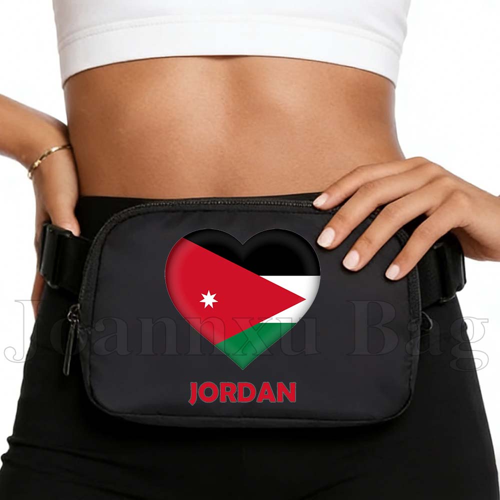 Women Bags Jordan - Torba biodrowa Jordan z flagą, na