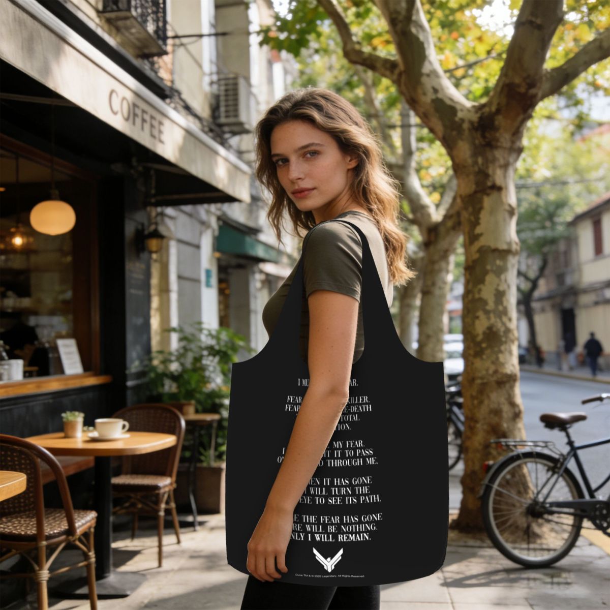 Women Bags Dune - Torba na zakupy z cytatem z