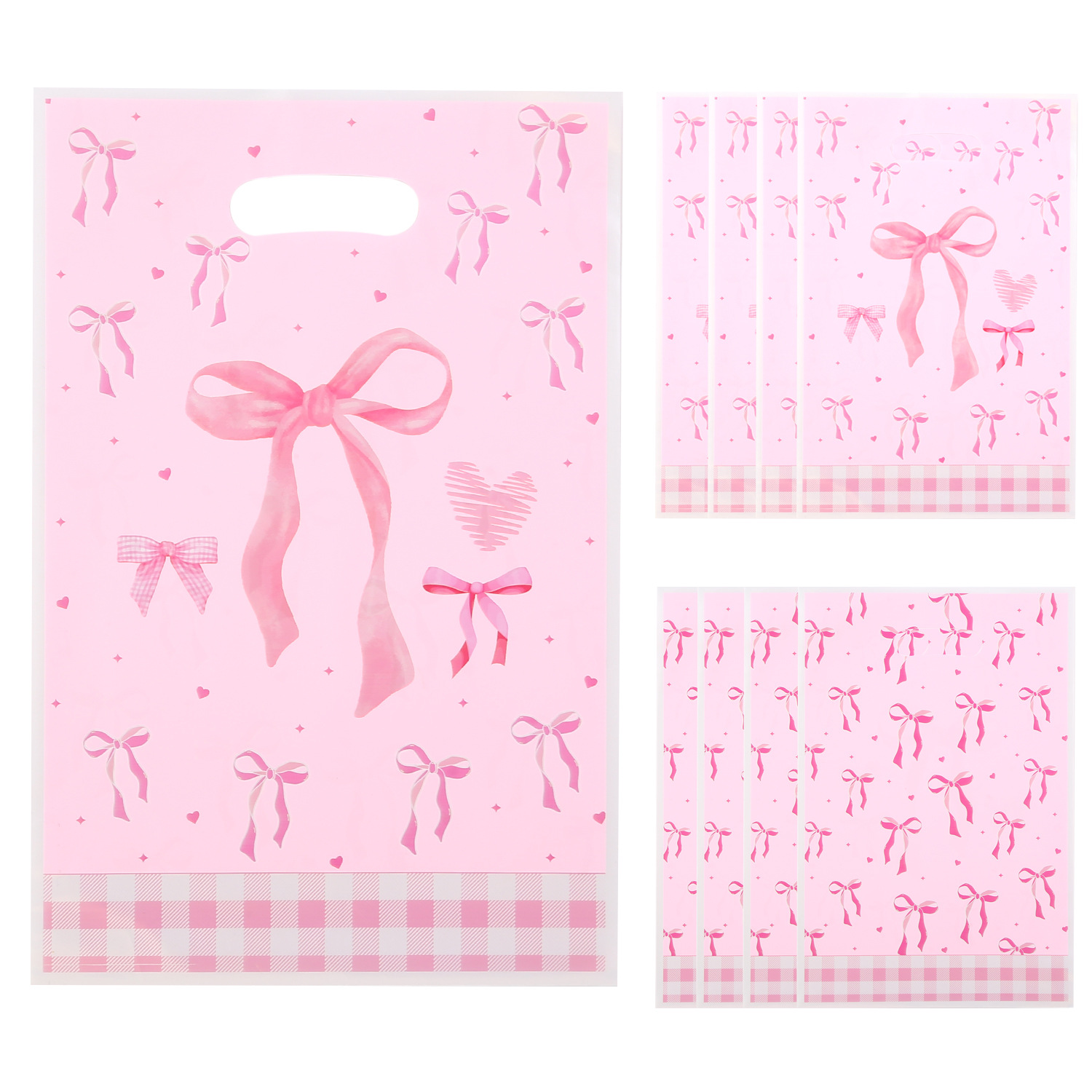 Women Bags For Eid - 10/30/50 szt. Różowe Torebki Prezentowe z