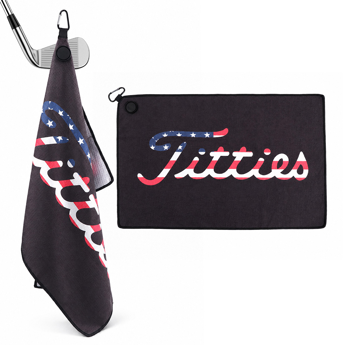 Women X Bags - Ręcznik golfowy z flagą amerykańską, magnetyczny,