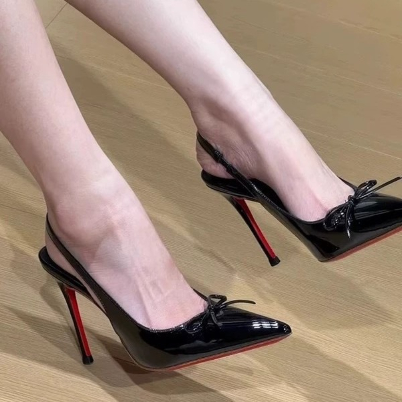 Women Bags For Party - Szpilki Damskie Szpiczaste Lakierowane Czółenka z