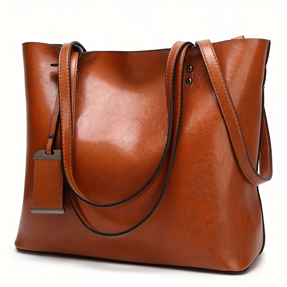 Women'S Tote Bags For Work - Modna klasyczna Retro skórzana damska torebka