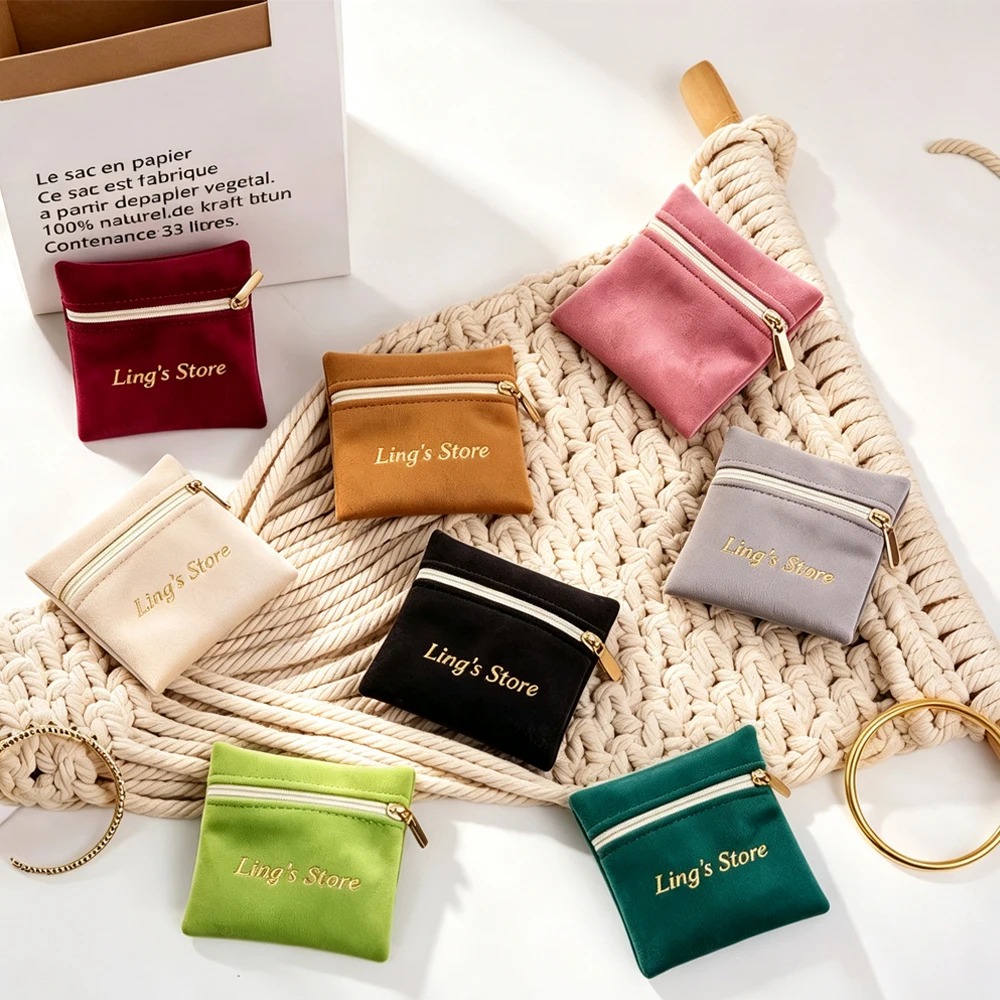 Women Bags For Eid - 10 szt. aksamitnych woreczków na biżuterię