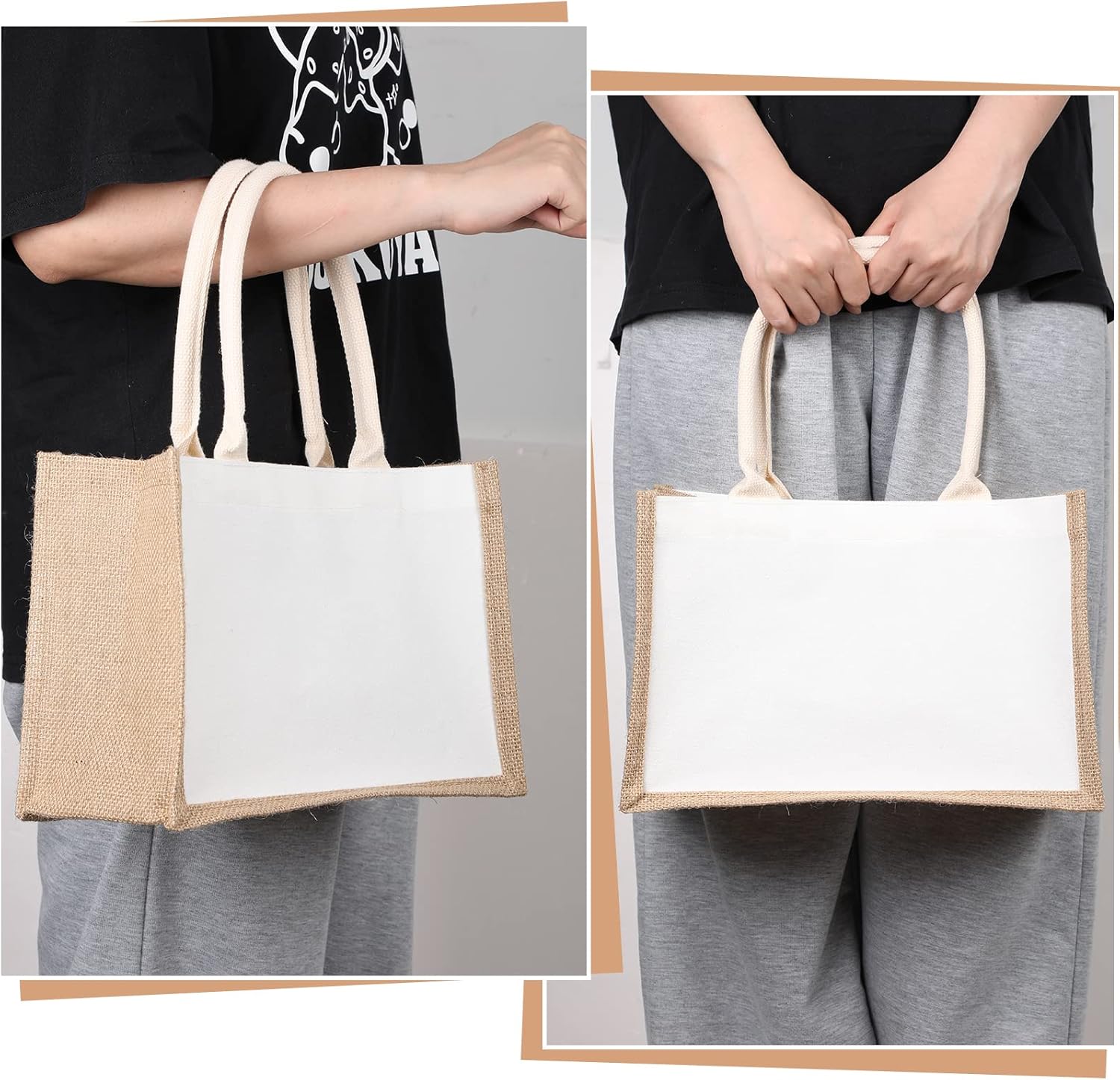 16 Pack Burlap Tote Bags Jute  – Women Bags For Eid recenzja i cena