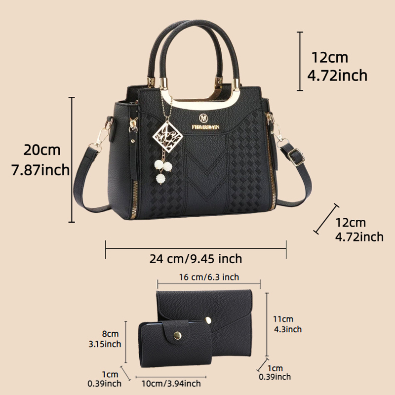 3-częściowy zestaw torebek wyk – Women Bags Casual recenzja i cena