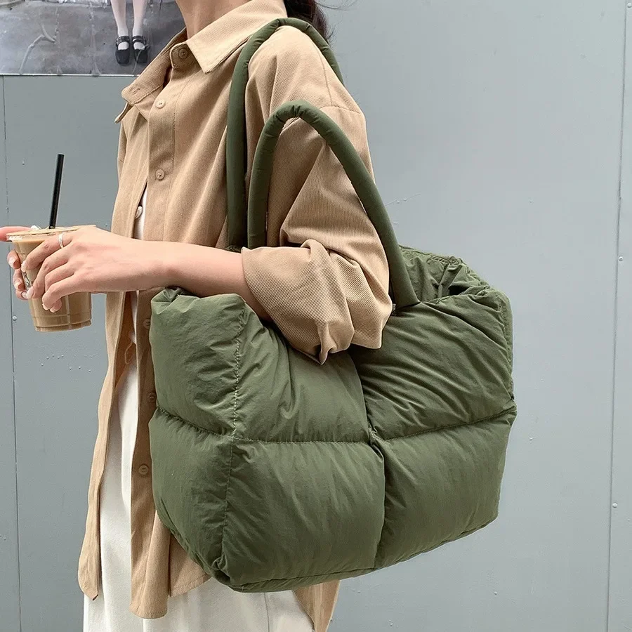 Wyściełana bawełną duża pikowa – Women Bags Low Price recenzja i cena