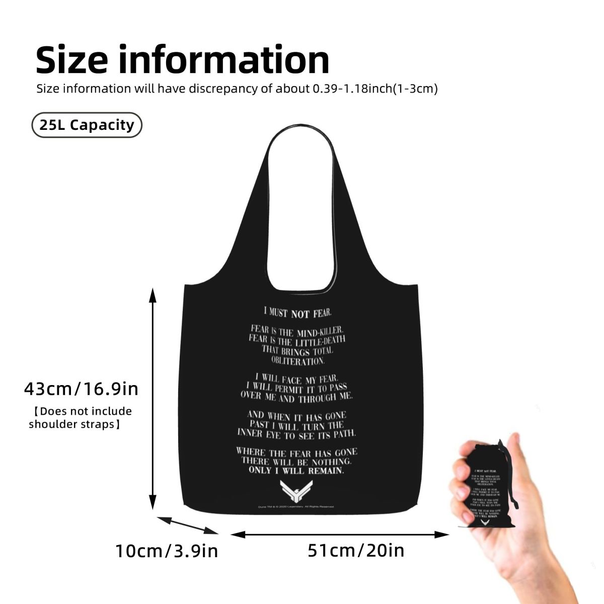 Torba na zakupy z cytatem z fi – Women Bags Dune recenzja i cena