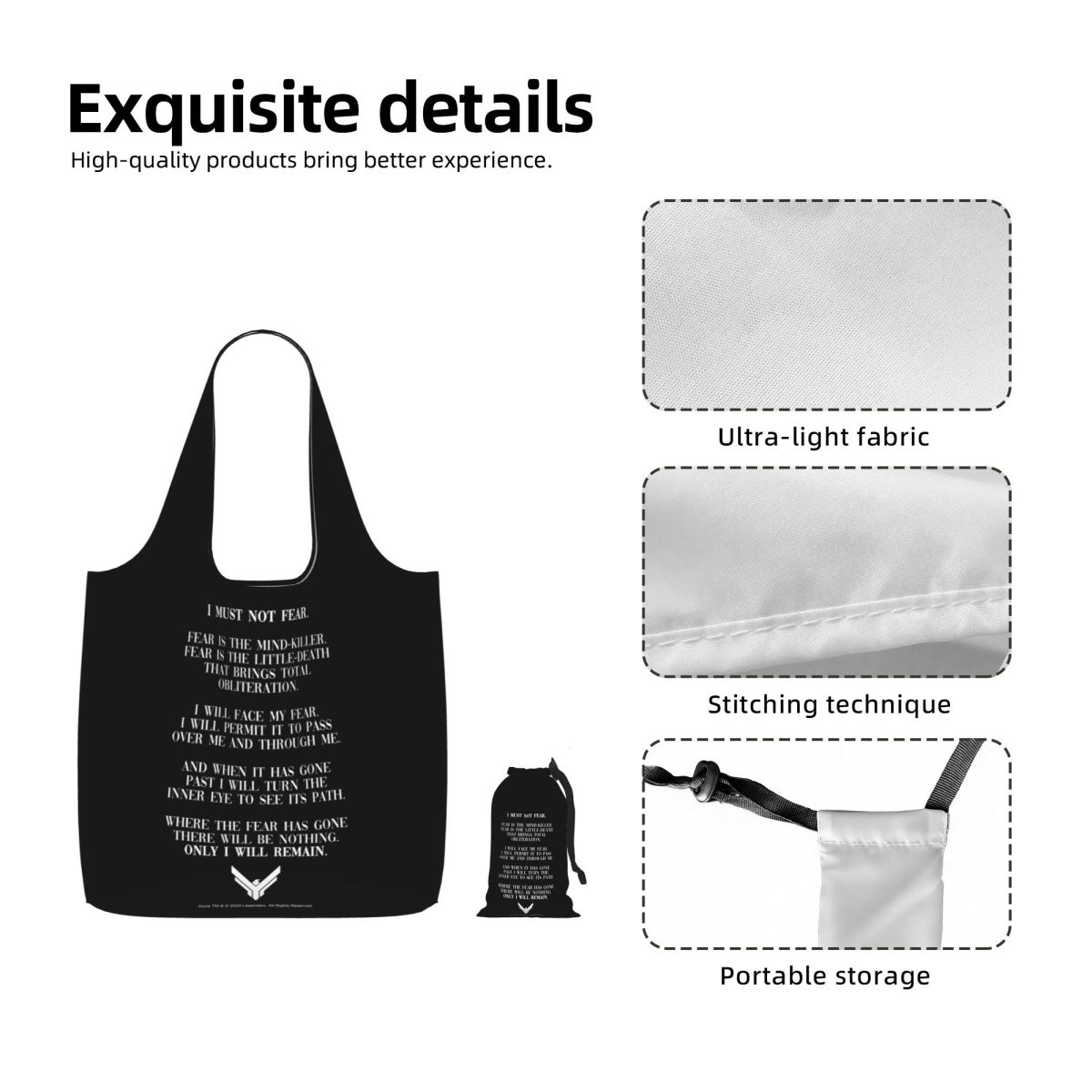 Torba na zakupy z cytatem z fi – Women Bags Dune recenzja i cena