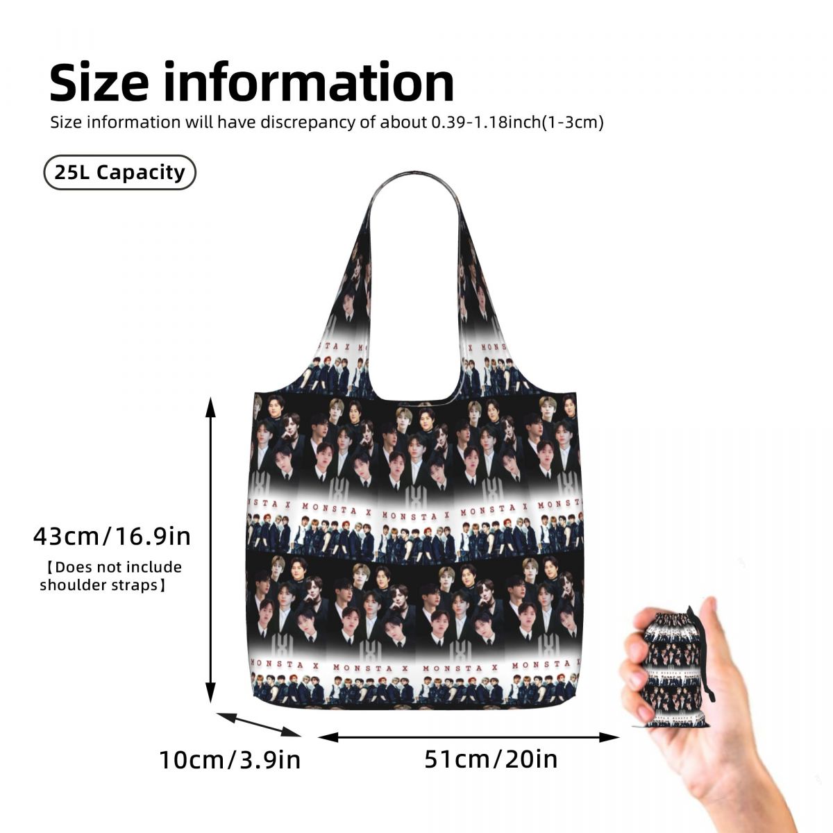 Torba na zakupy Monsta X Kpop, – Women X Bags recenzja i cena