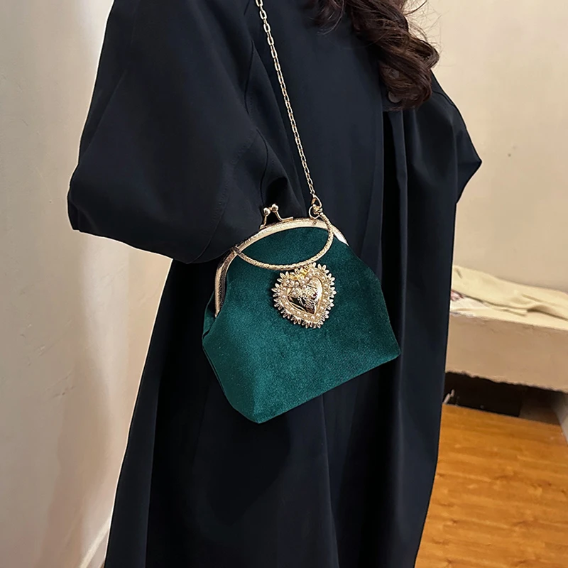 Łańcuchy Aksamitna ramka Serce – Women Bags In Sale recenzja i cena