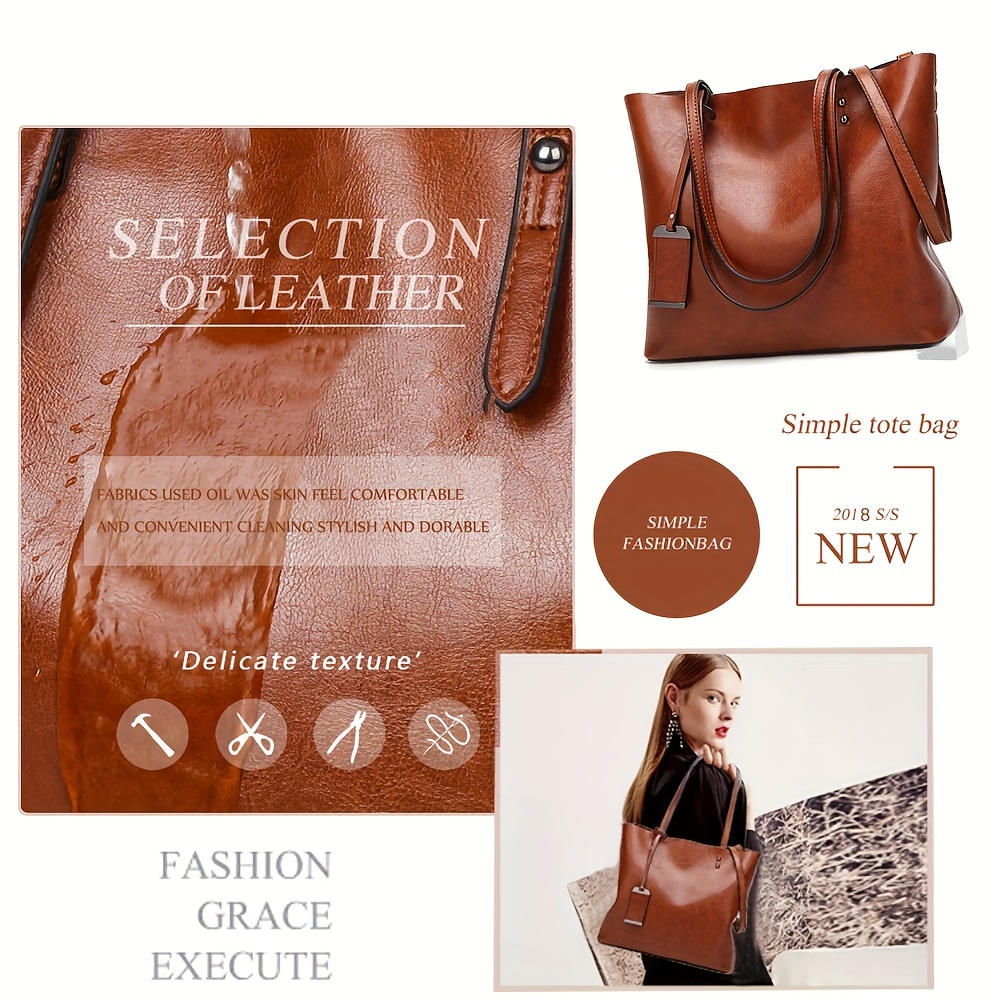 Modna klasyczna Retro skórzana – Women'S Tote Bags For Work recenzja i cena